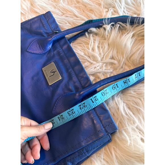 Velez Artisan Women's Leather Shoulder Tote Bag Travel Casual Everyday Blue - Picture 14 of 15